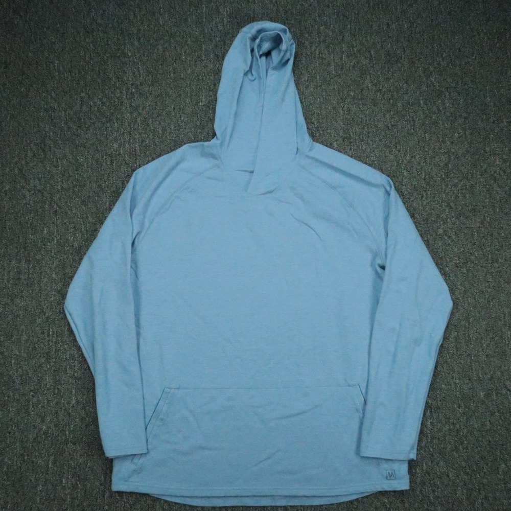 Mizzen Main Hoodie Mens XXL Blue Long Sleeve Pullover Pockets 2XL